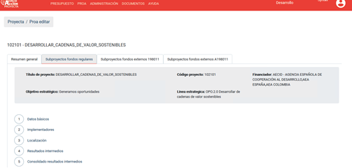 Subproyecto Fondos Regulaes