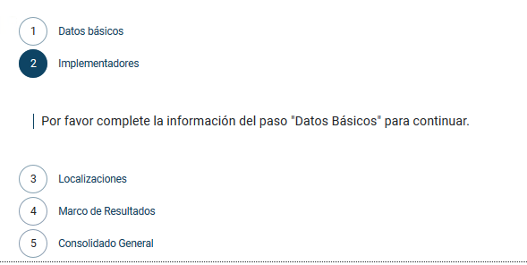 Error implementadores