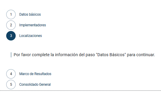 Error Localizaciones